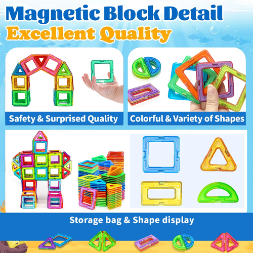 Magnetic Building Blocks DIY Magnets Toys medium size STEM Toys - Image 4