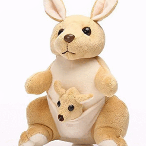 Premium Soft Toy Kangaroo for Kids Brown - Height 32 cm