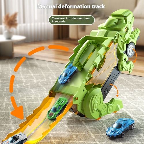 Dinosaur Swallowing Car Attack Tyrannosaurus Rex Deformation Toy - Image 4